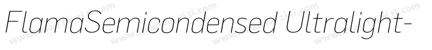 FlamaSemicondensed Ultralight字体转换